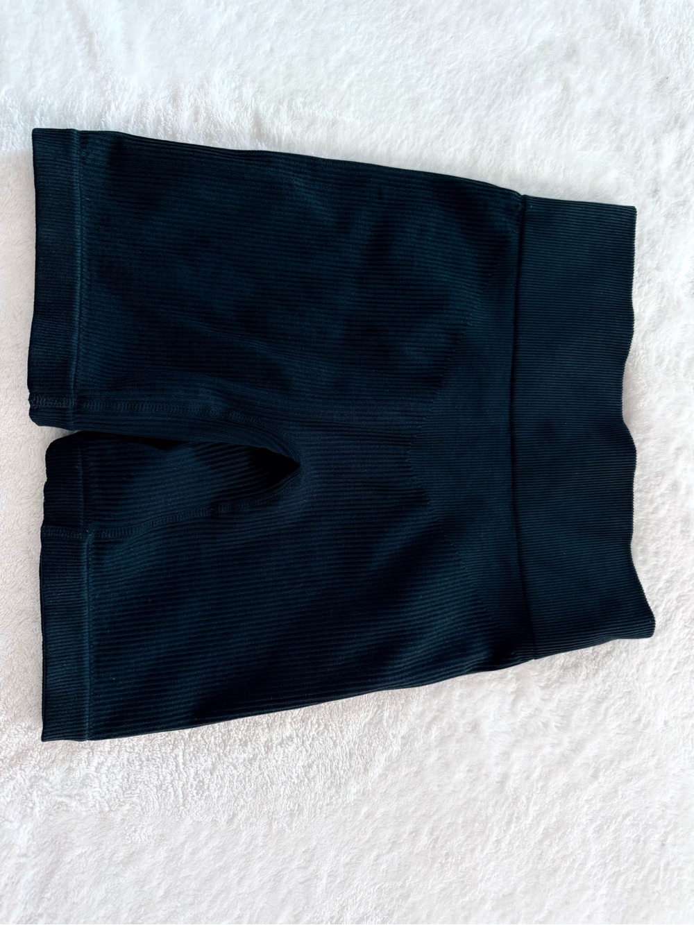 Women's Black Ribbed Athletic Bike Shorts 🖤